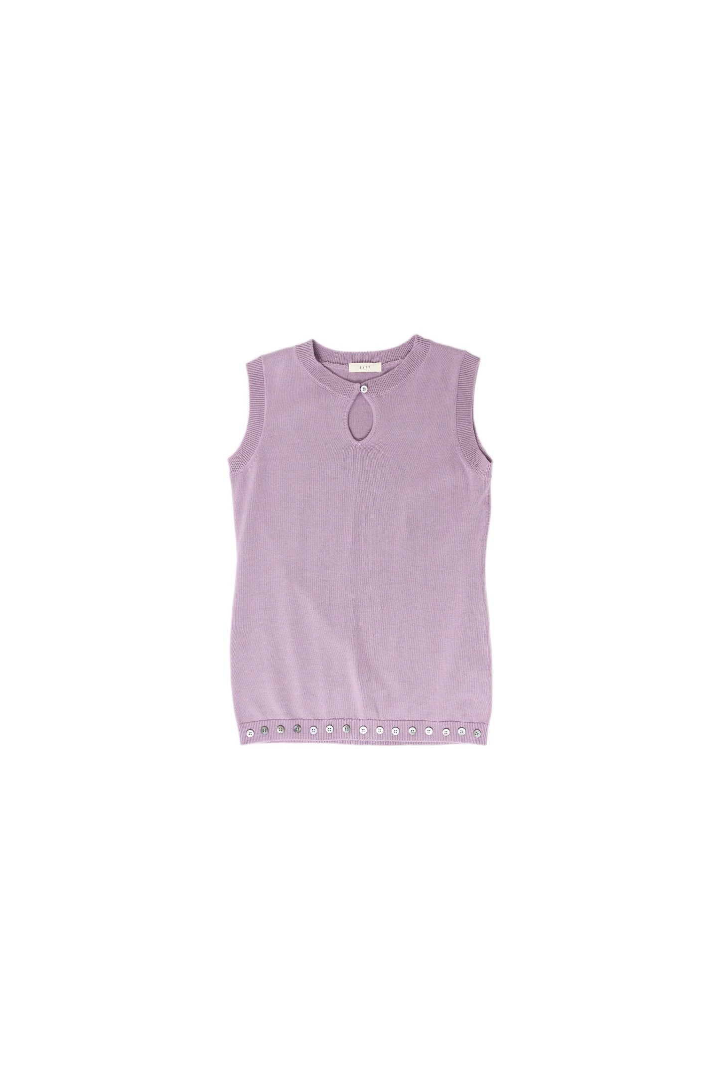 Hem button knit top / Wisteria