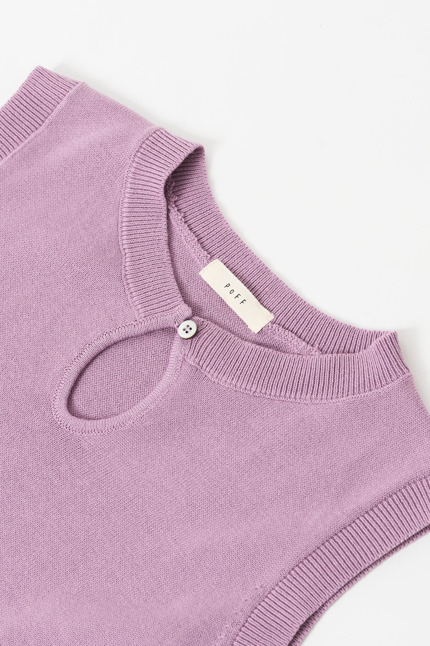 Hem button knit top / Wisteria