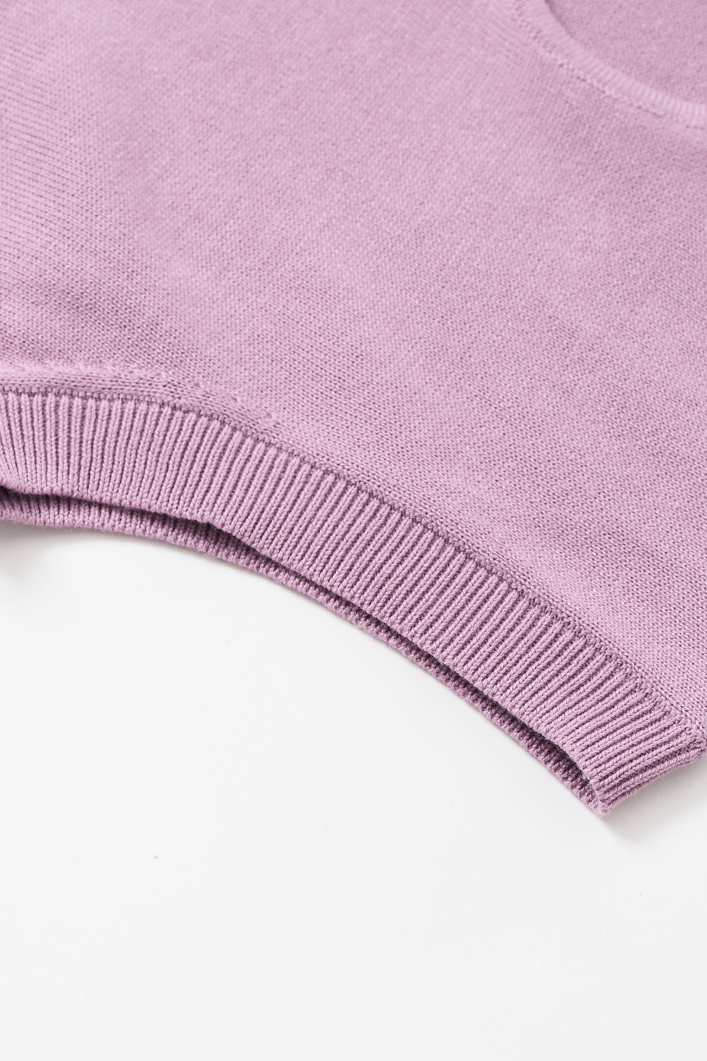Hem button knit top / Wisteria