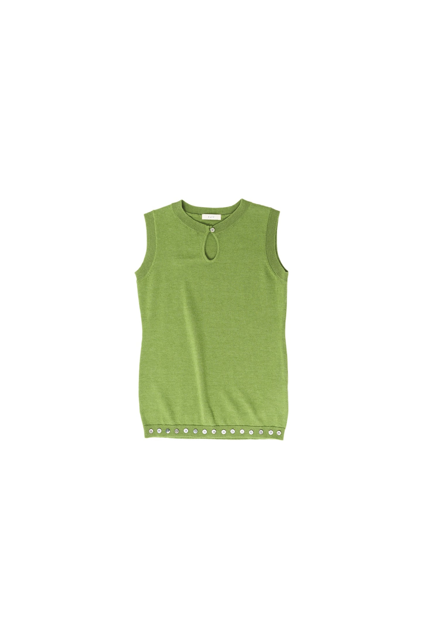Hem button knit top / Basil
