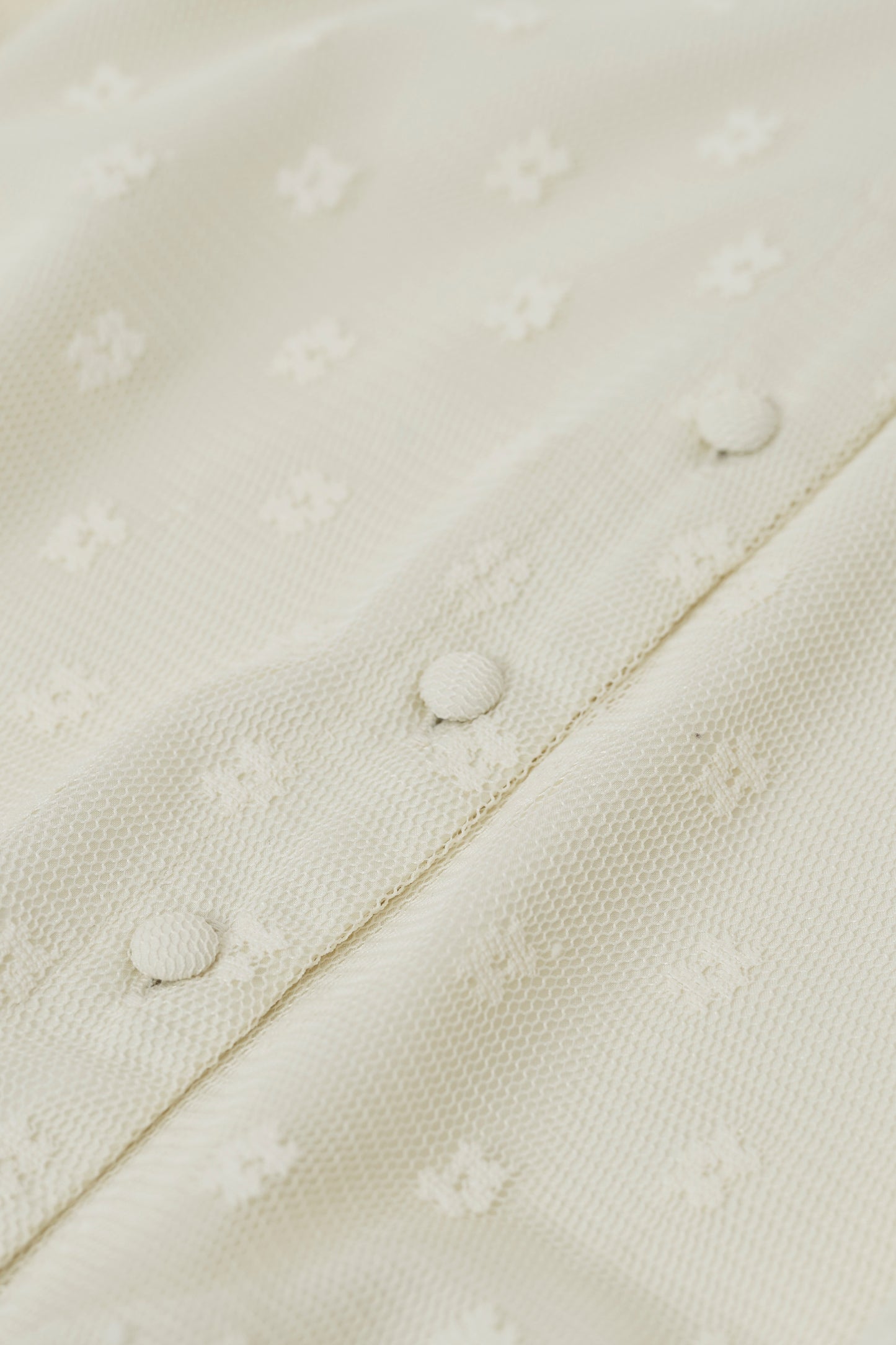 Flower tulle cardigan / White