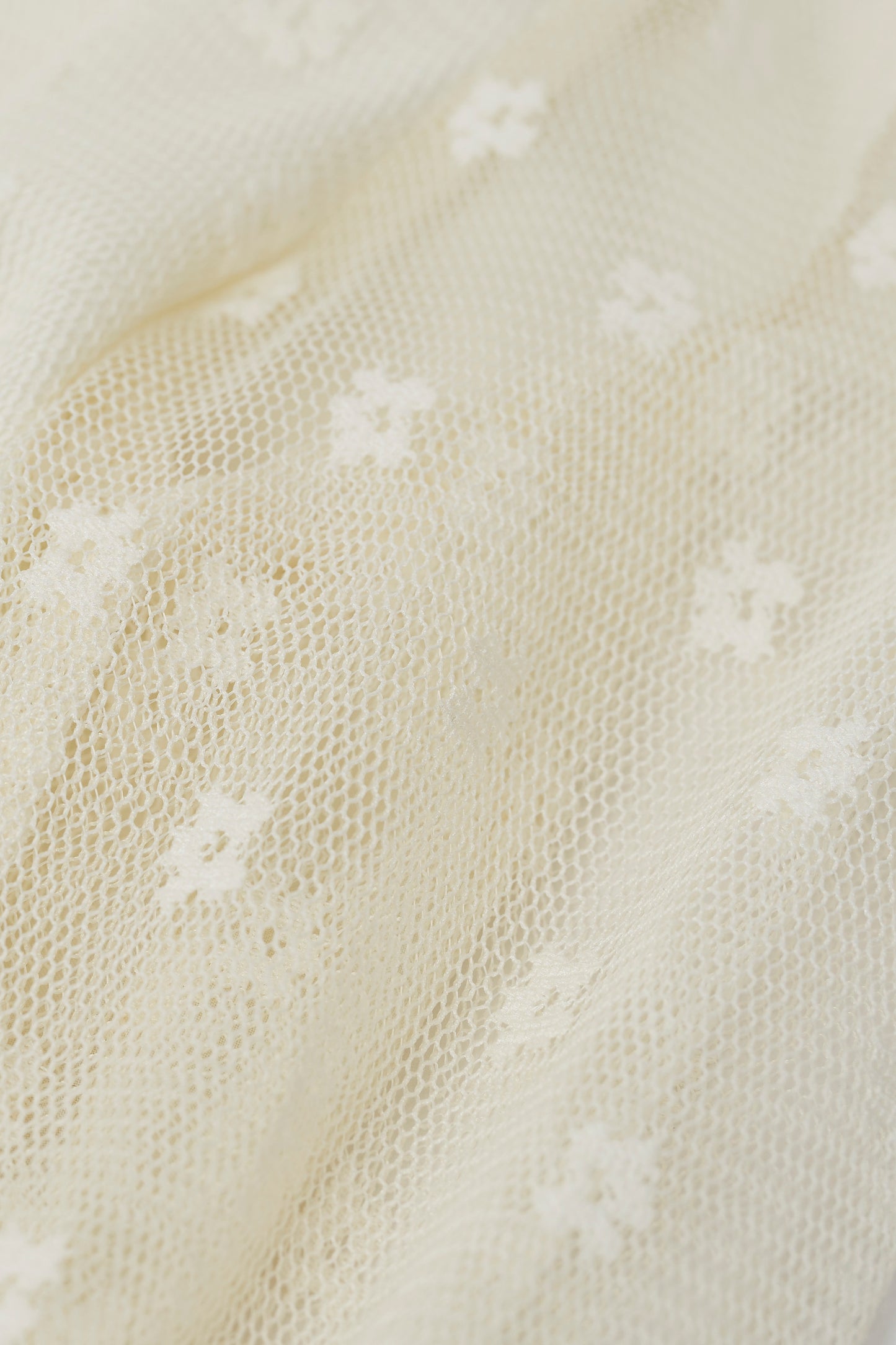 Flower tulle cardigan / White