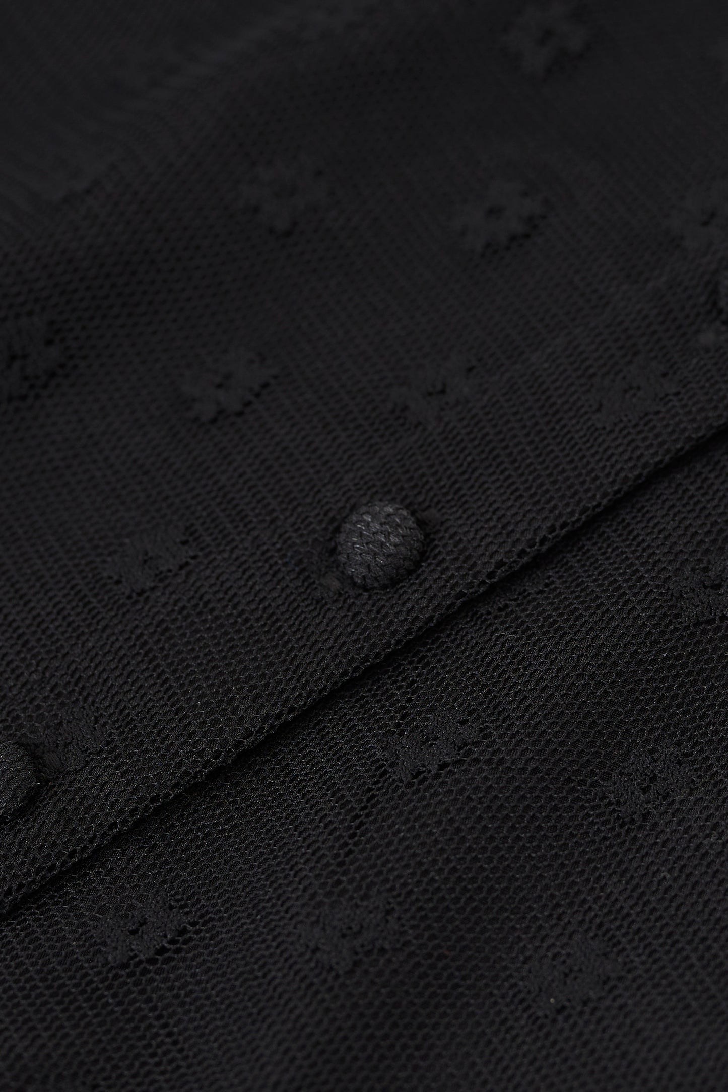 Flower tulle cardigan / Black