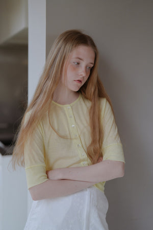 Sheer nep cardigan / Mimosa