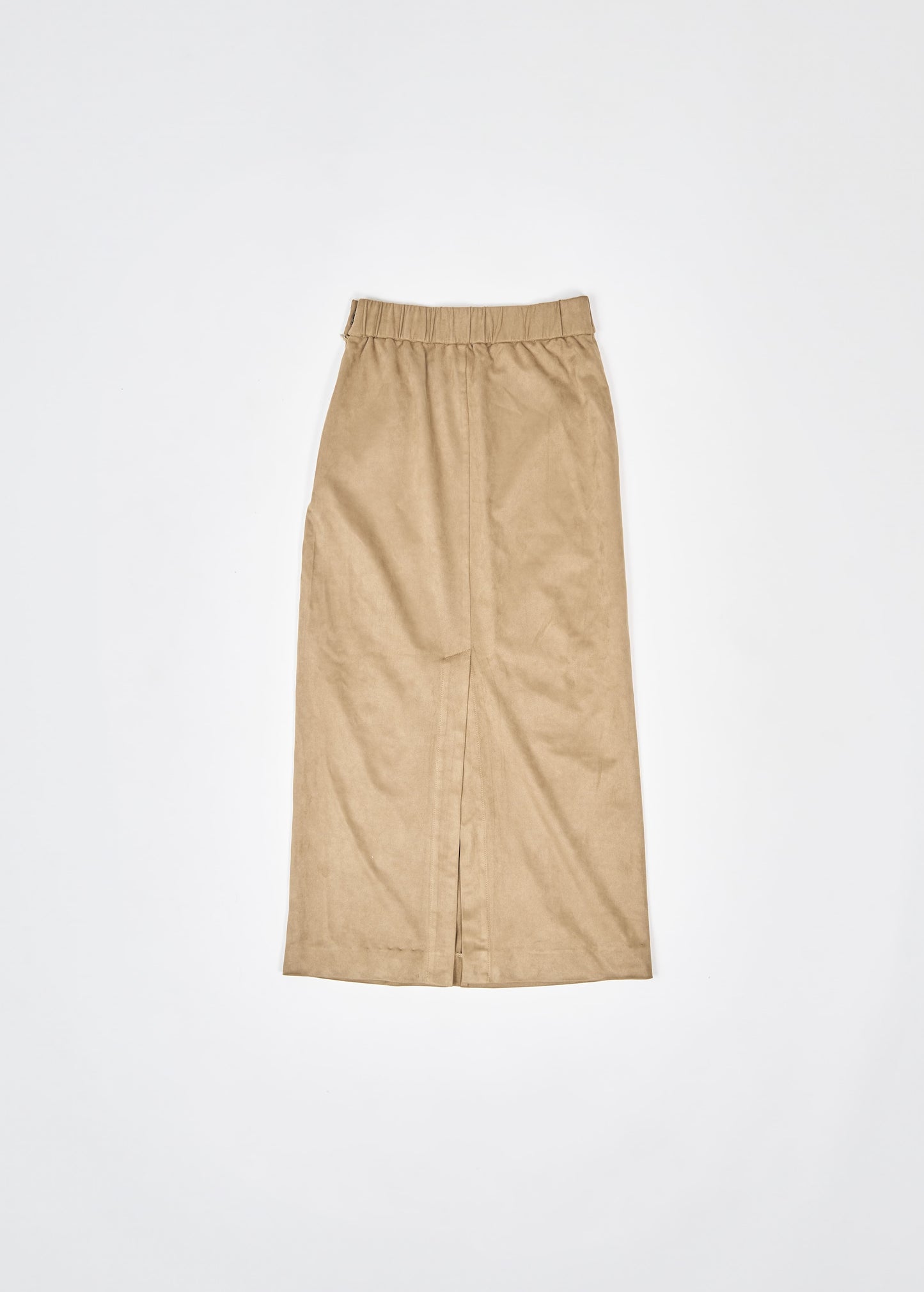 long suede skirt / cinnamon