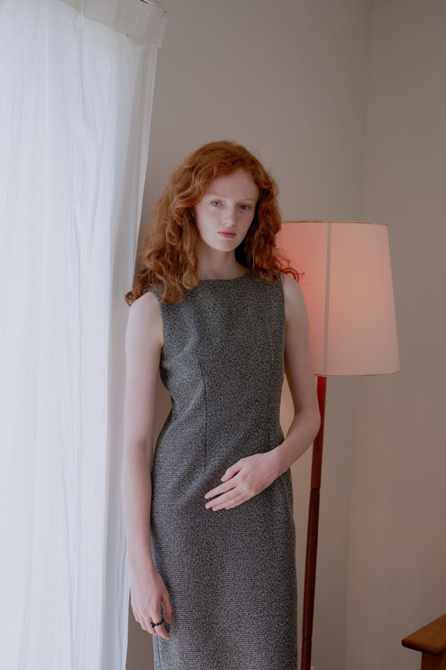 Tweed long dress / mix