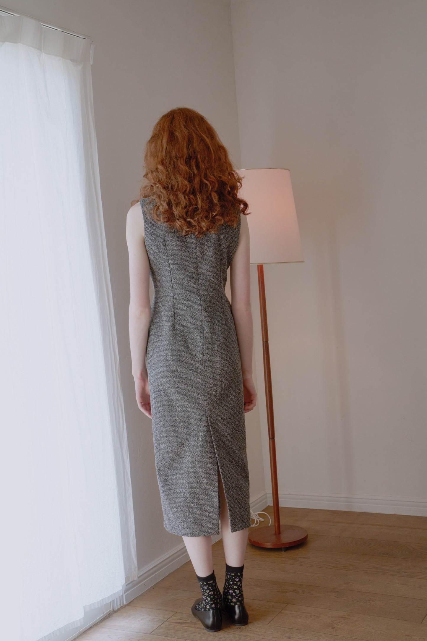 Tweed long dress / mix