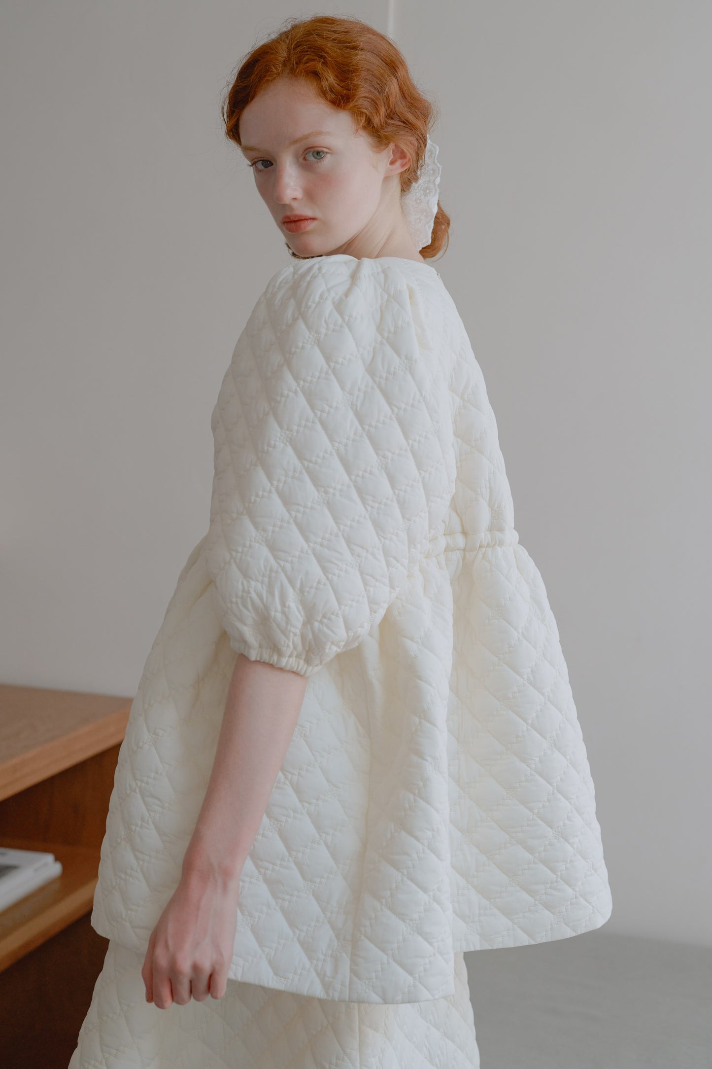 Quilting volume tops / white