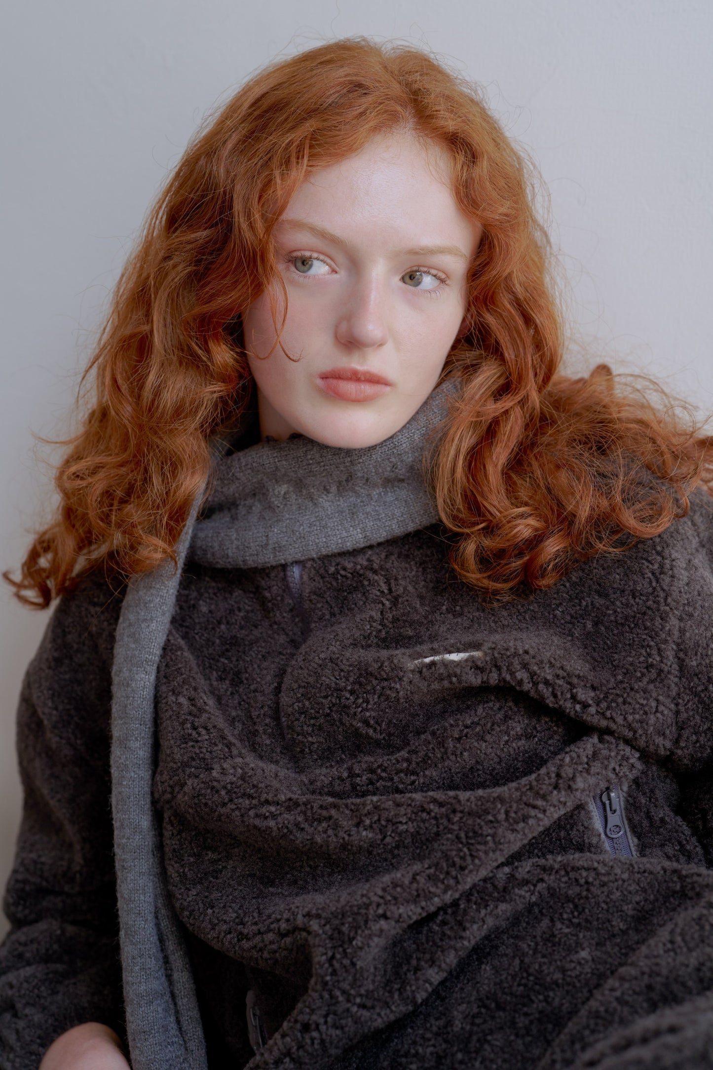 Long knit stole / heather