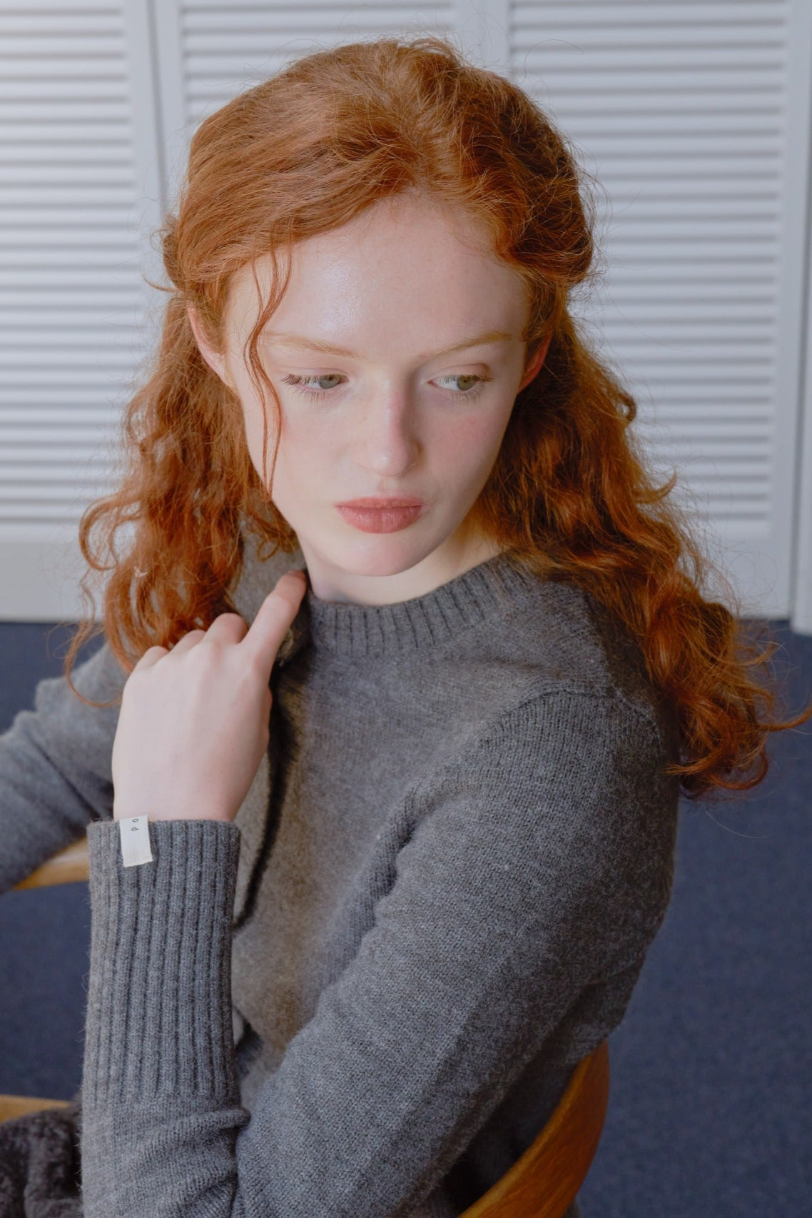 knit pocket cardigan / heather
