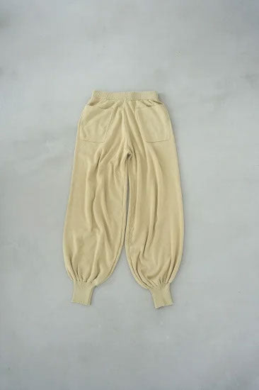 Knit jogger pants <Vanilla beige>