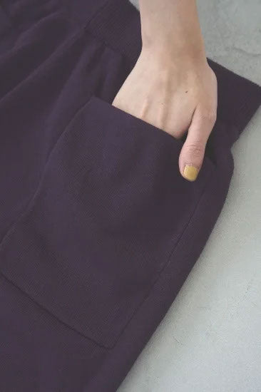Knit jogger pants <Plum>