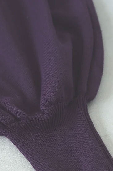 Knit jogger pants <Plum>