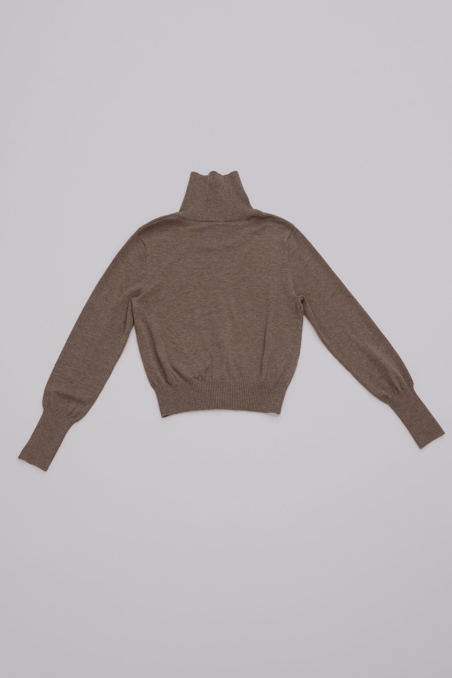 2way high neck cardigan / cocoa