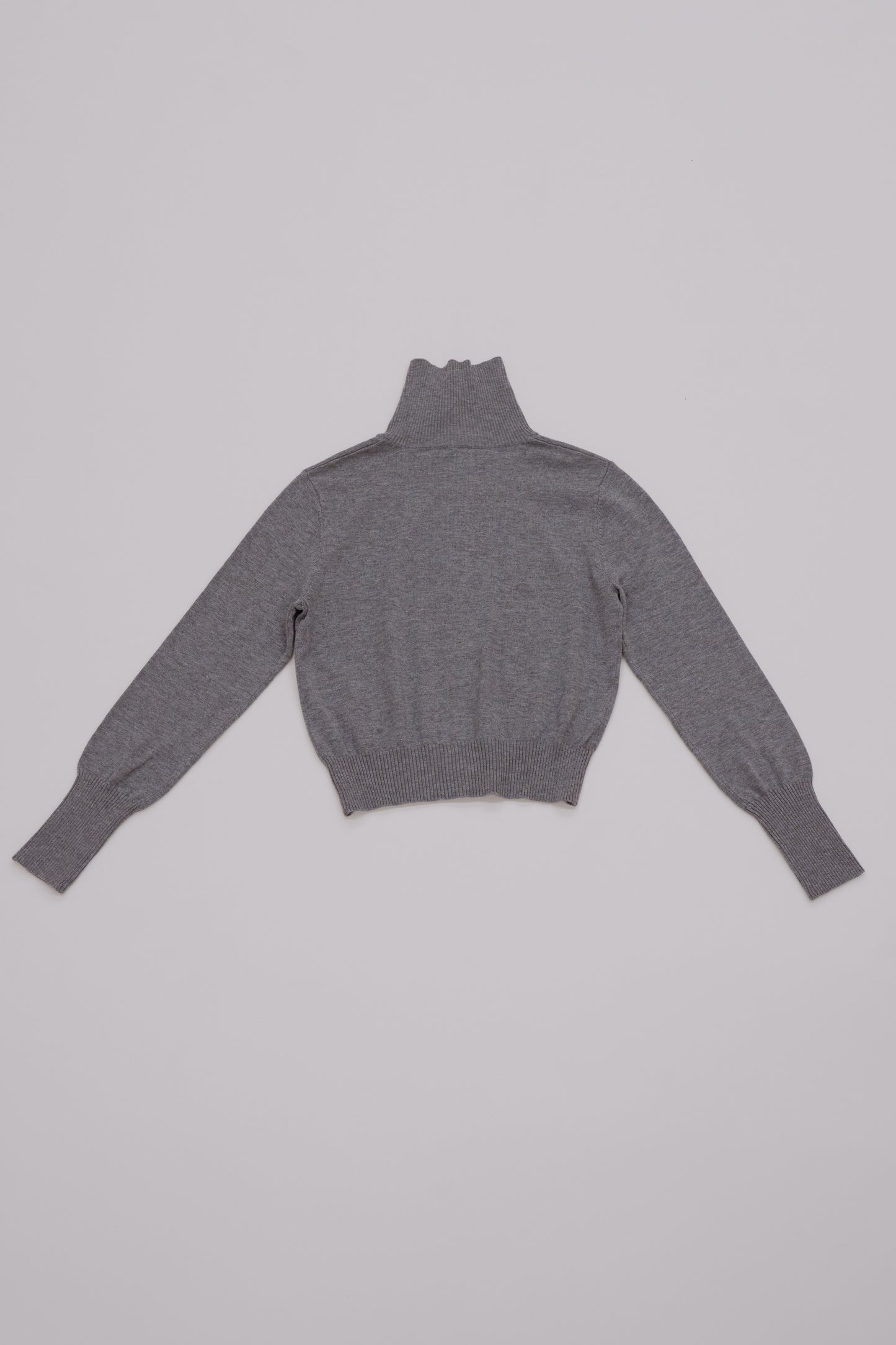 2way high neck cardigan / heater gray