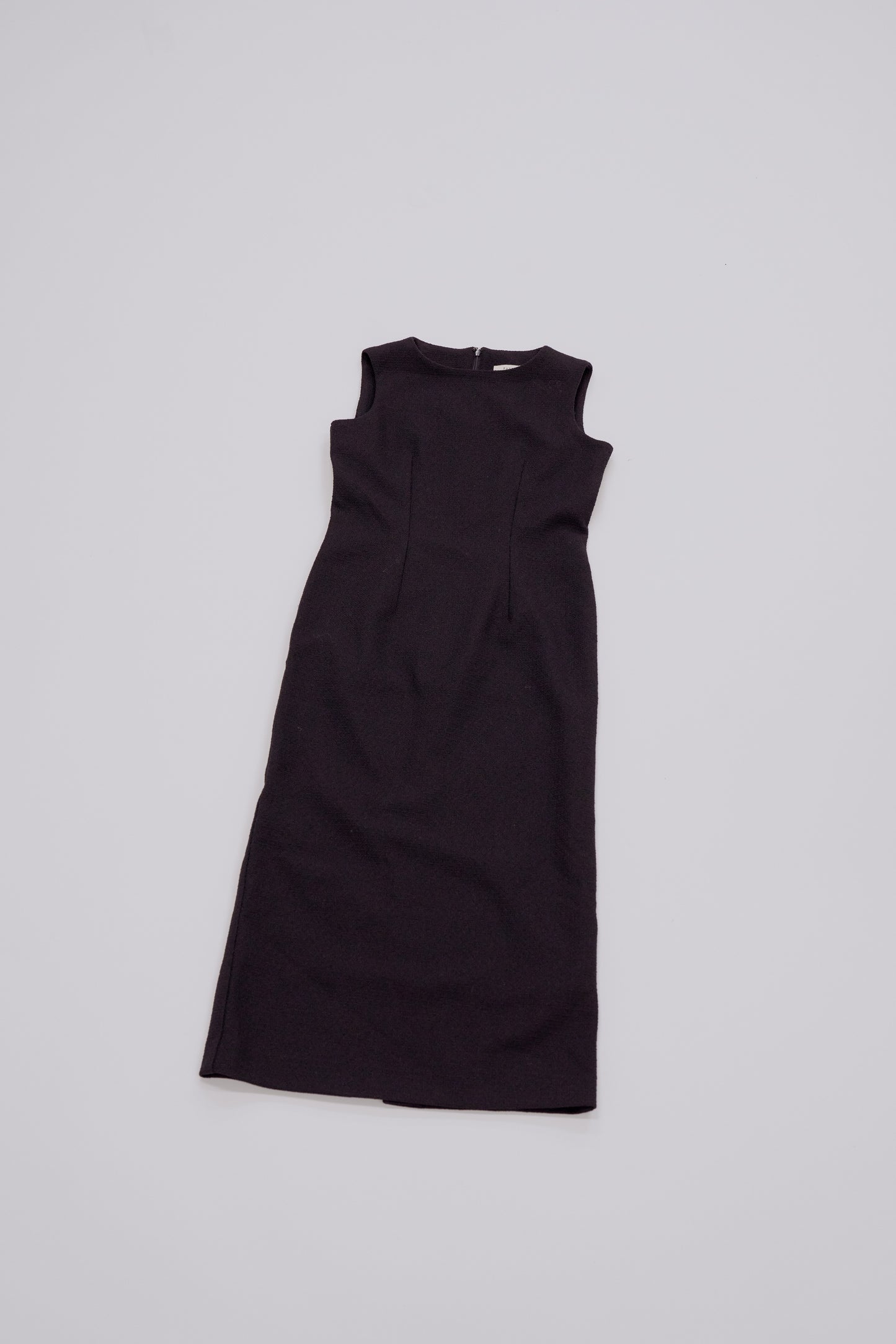 Tweed long dress / navy
