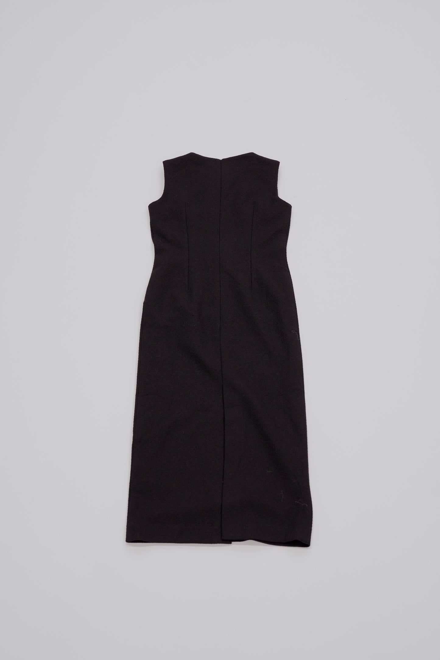 Tweed long dress / navy