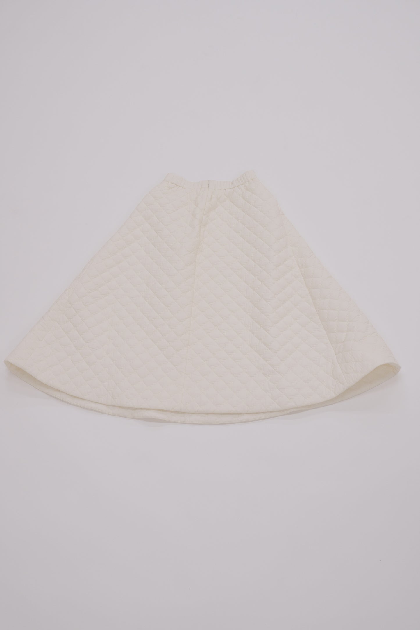 Volume long skirt / white