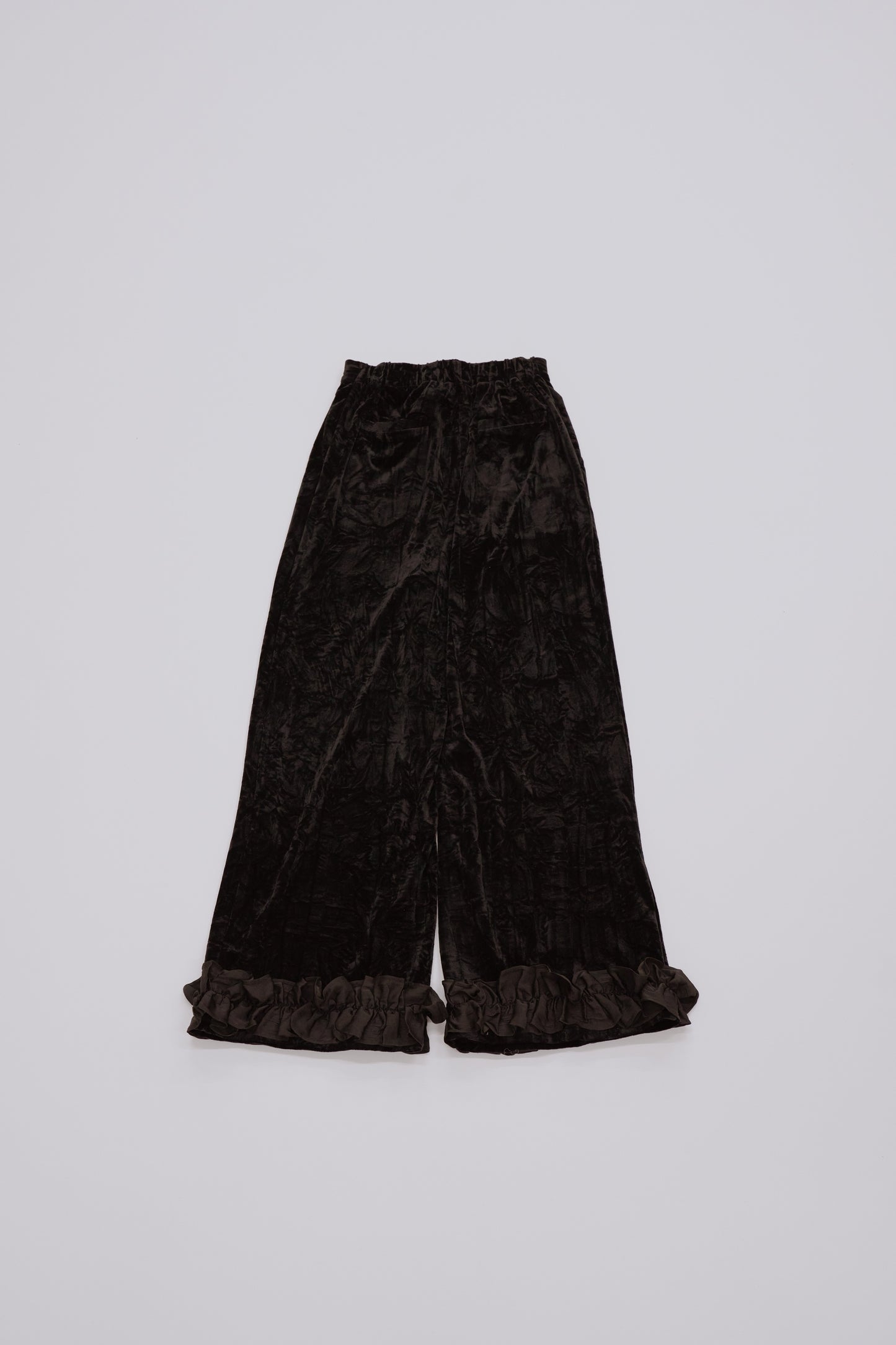 Velour wide pants / black