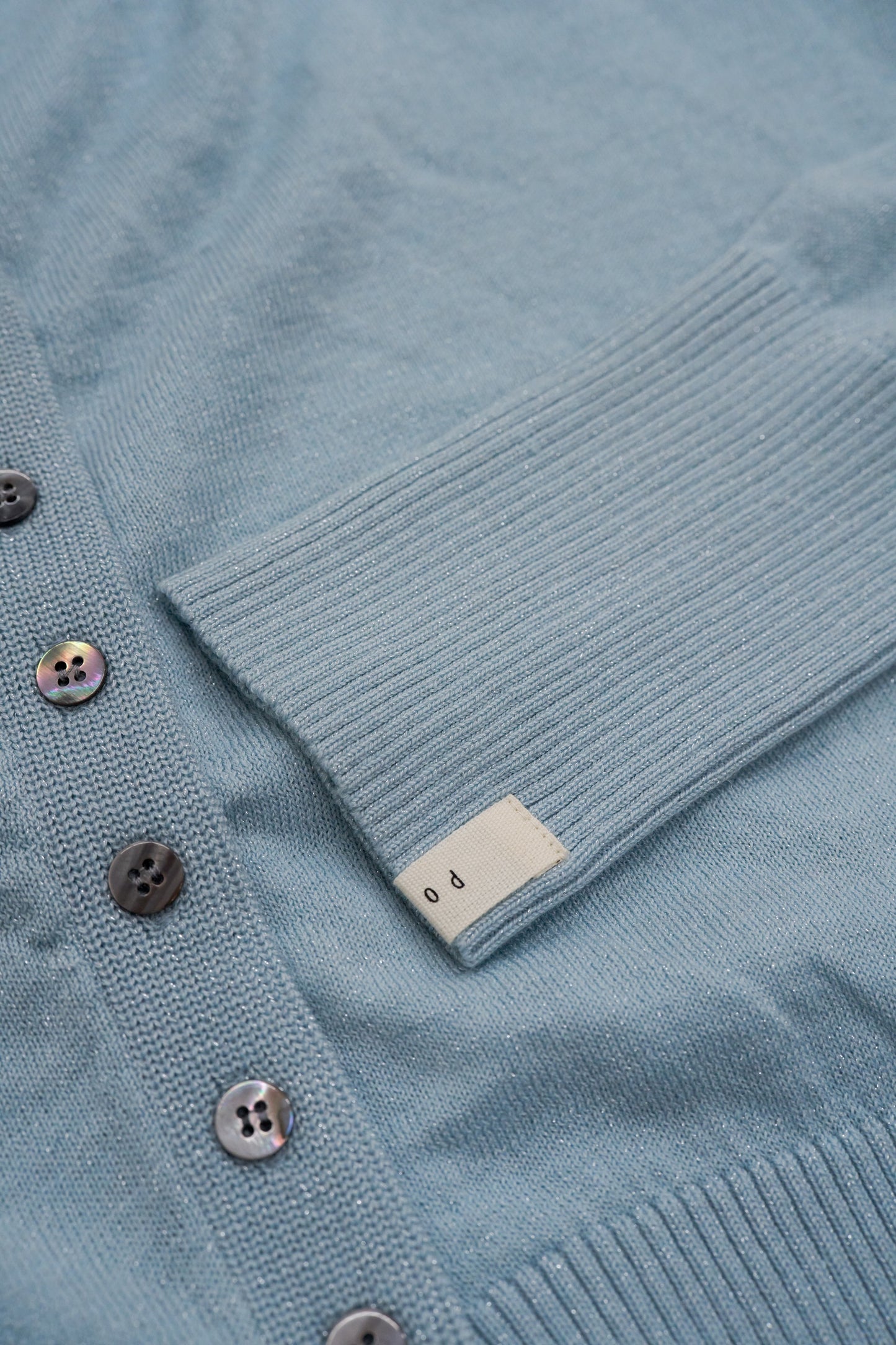 2way high neck cardigan / sour blue