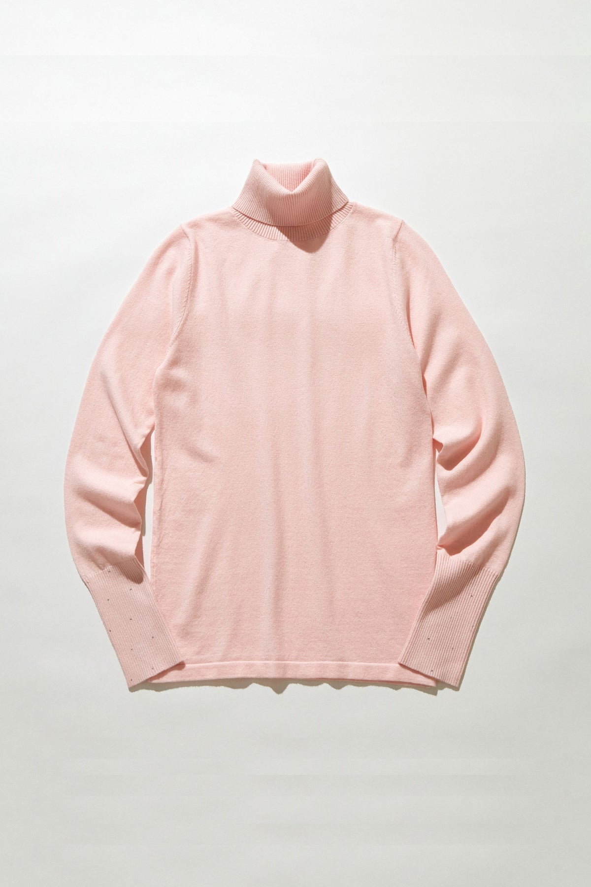 Crystal dot cuff turtleneck knit / Pink
