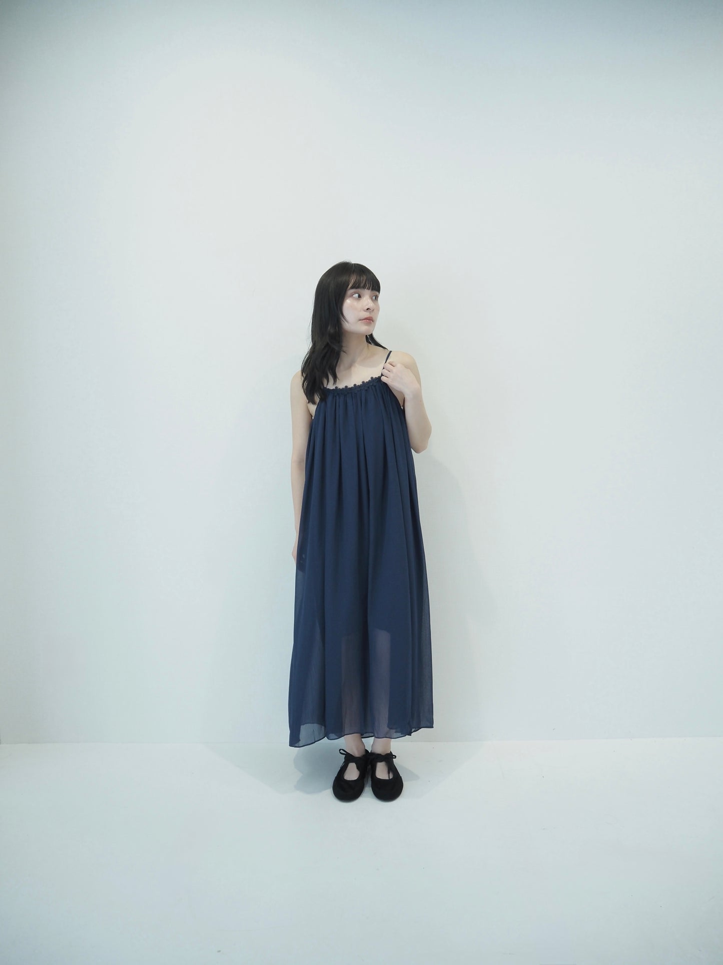 Willow&flower lace long dress / Navy