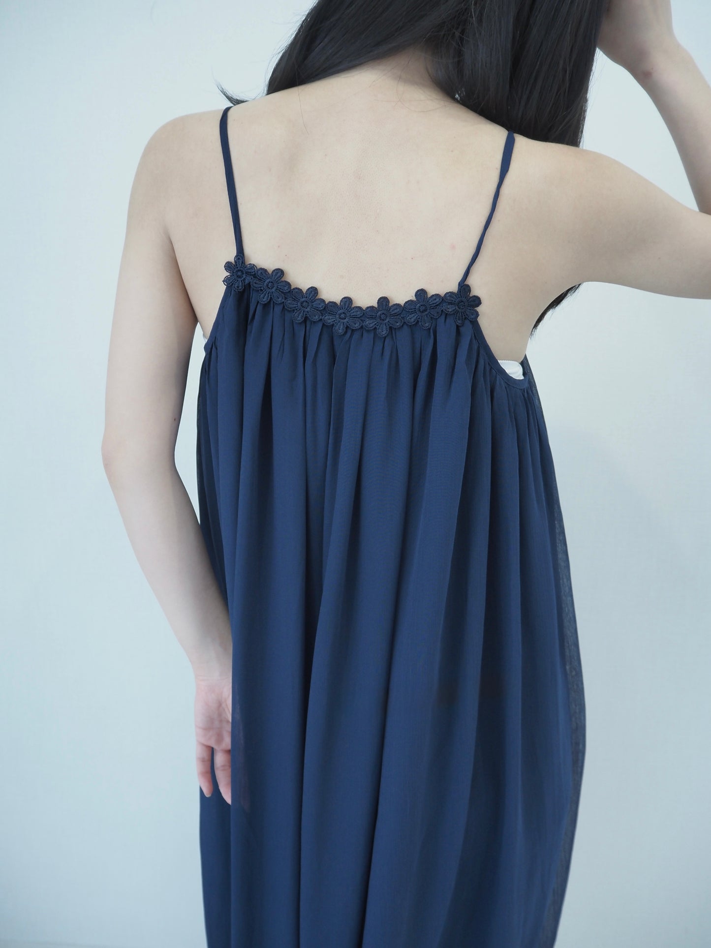Willow&flower lace long dress / Navy