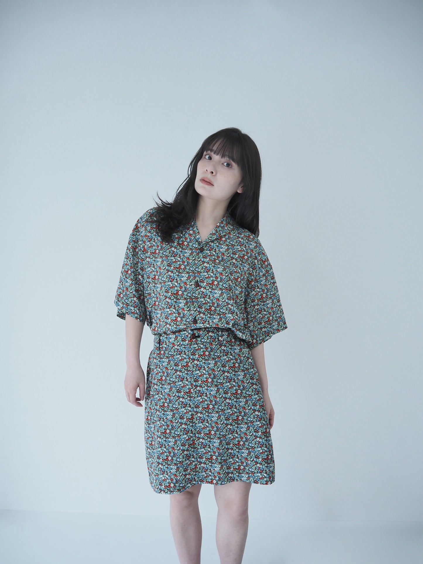 Liberty Flower field skirt / Forest