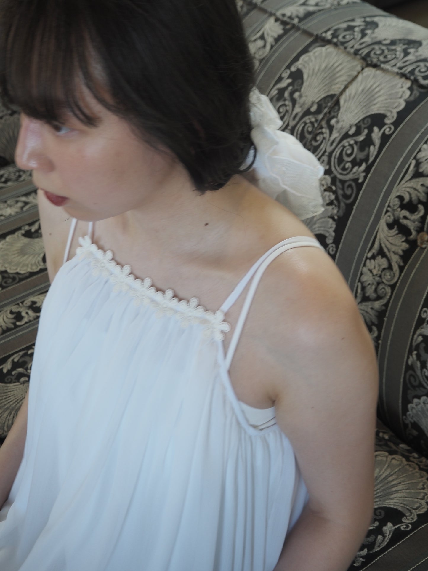 Willow&flower lace long dress / White