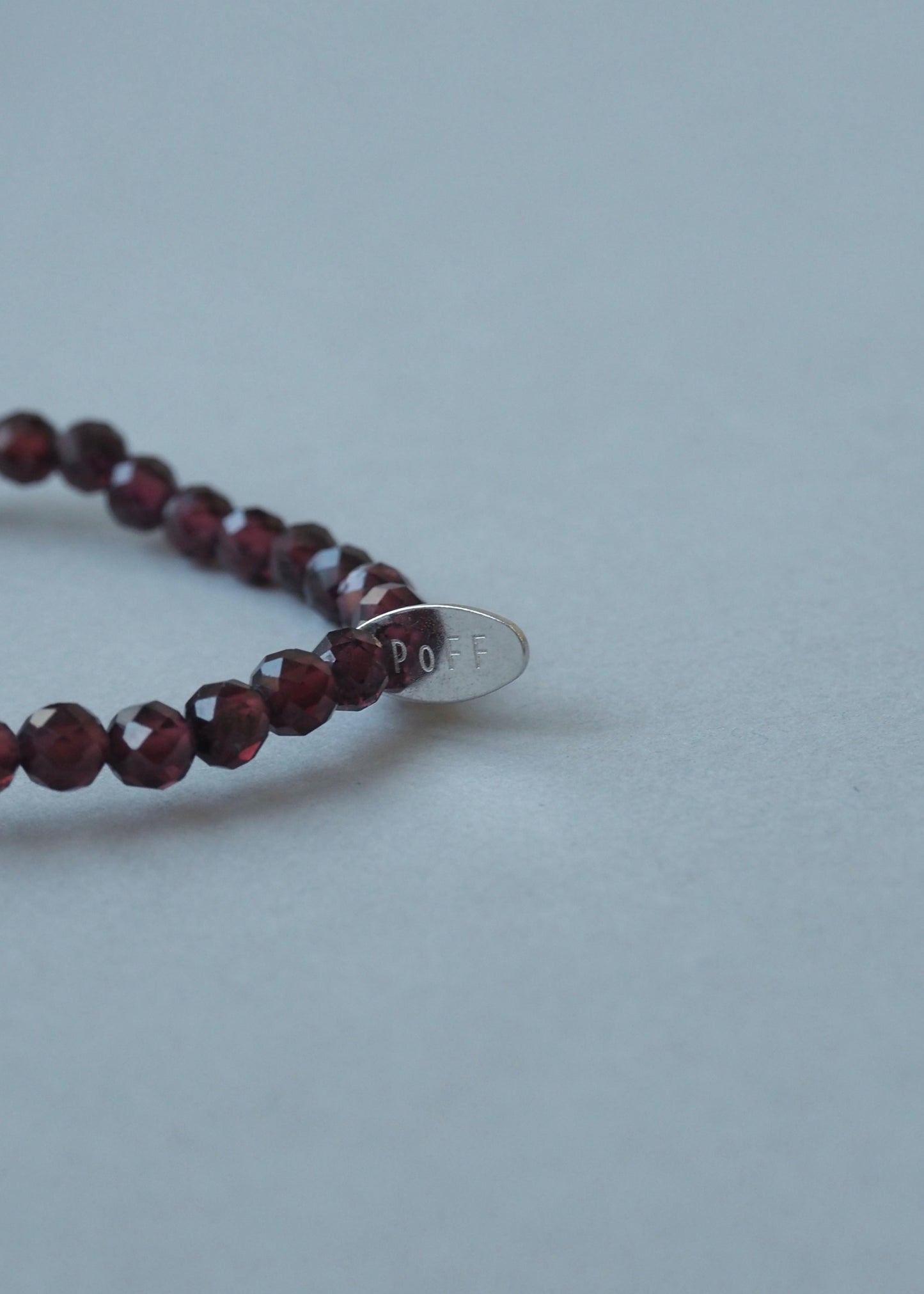 Garnet hair tie bracelet