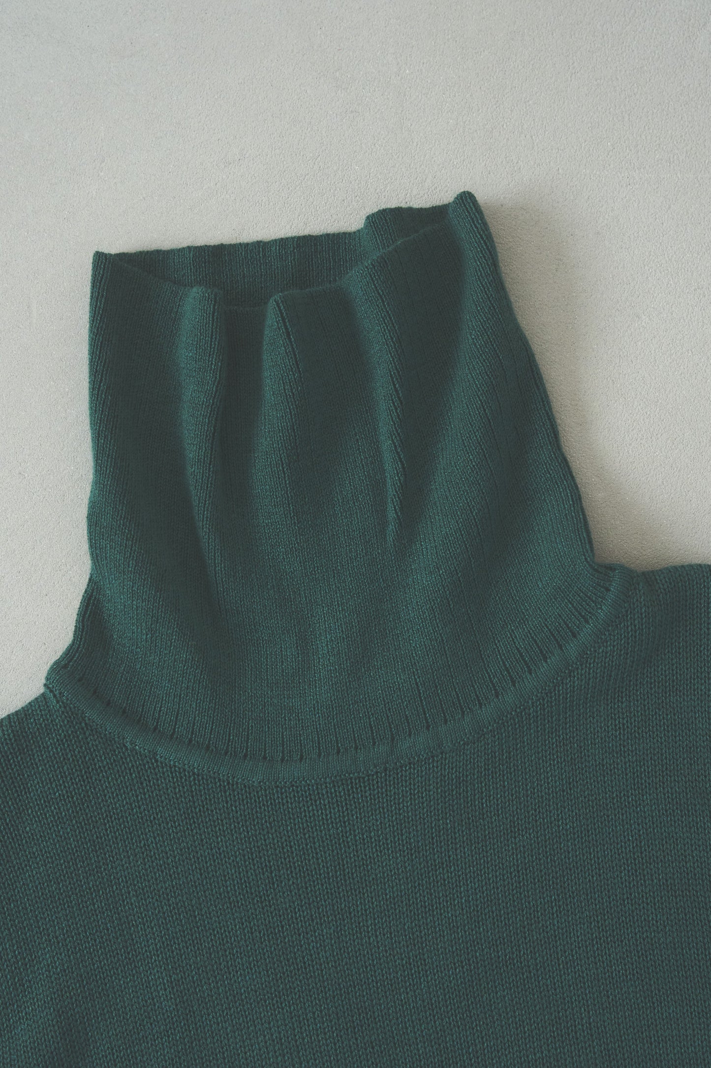 Drawstring knit long dress <Viridian>