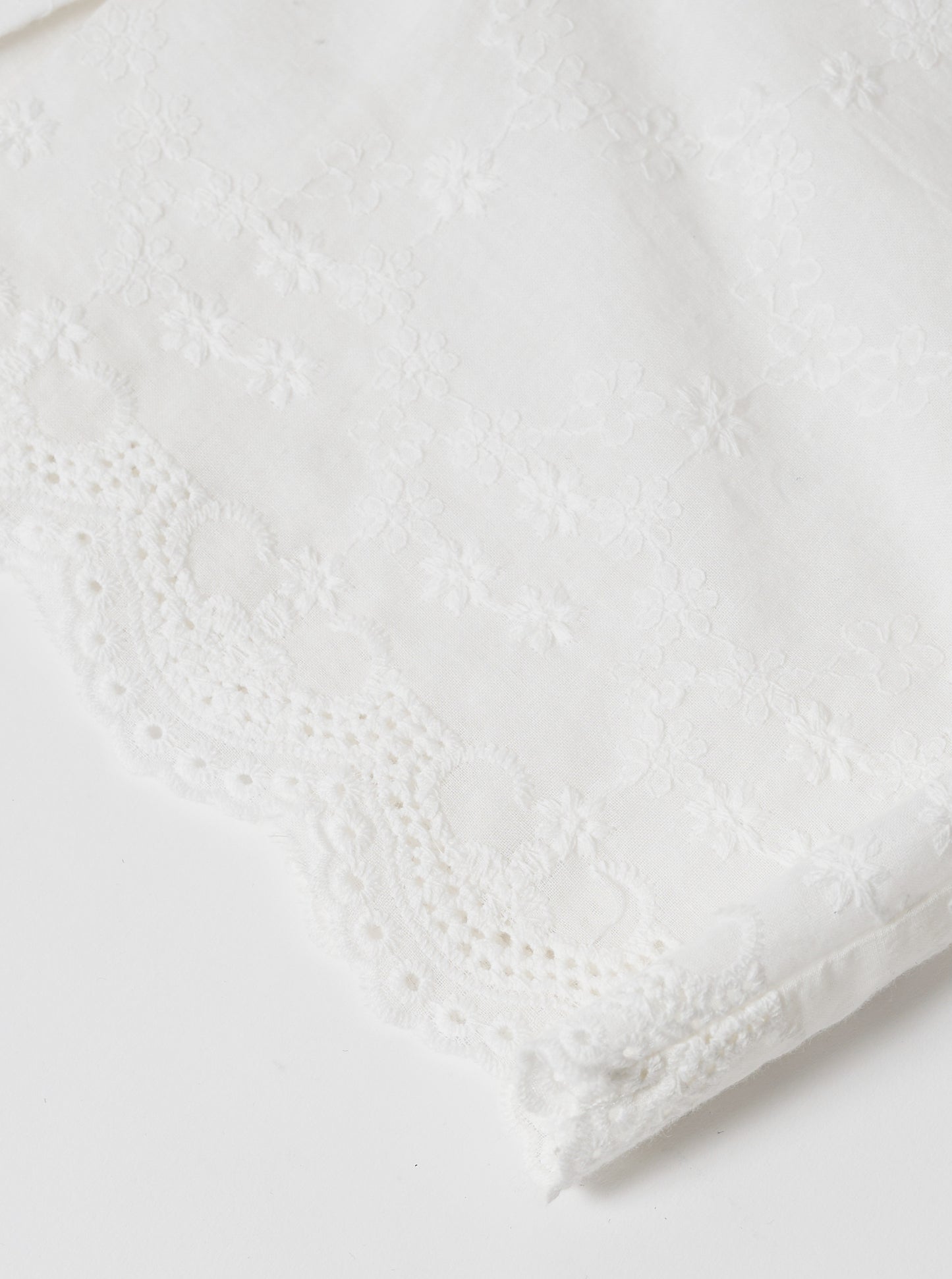 Scallop lace tops / White
