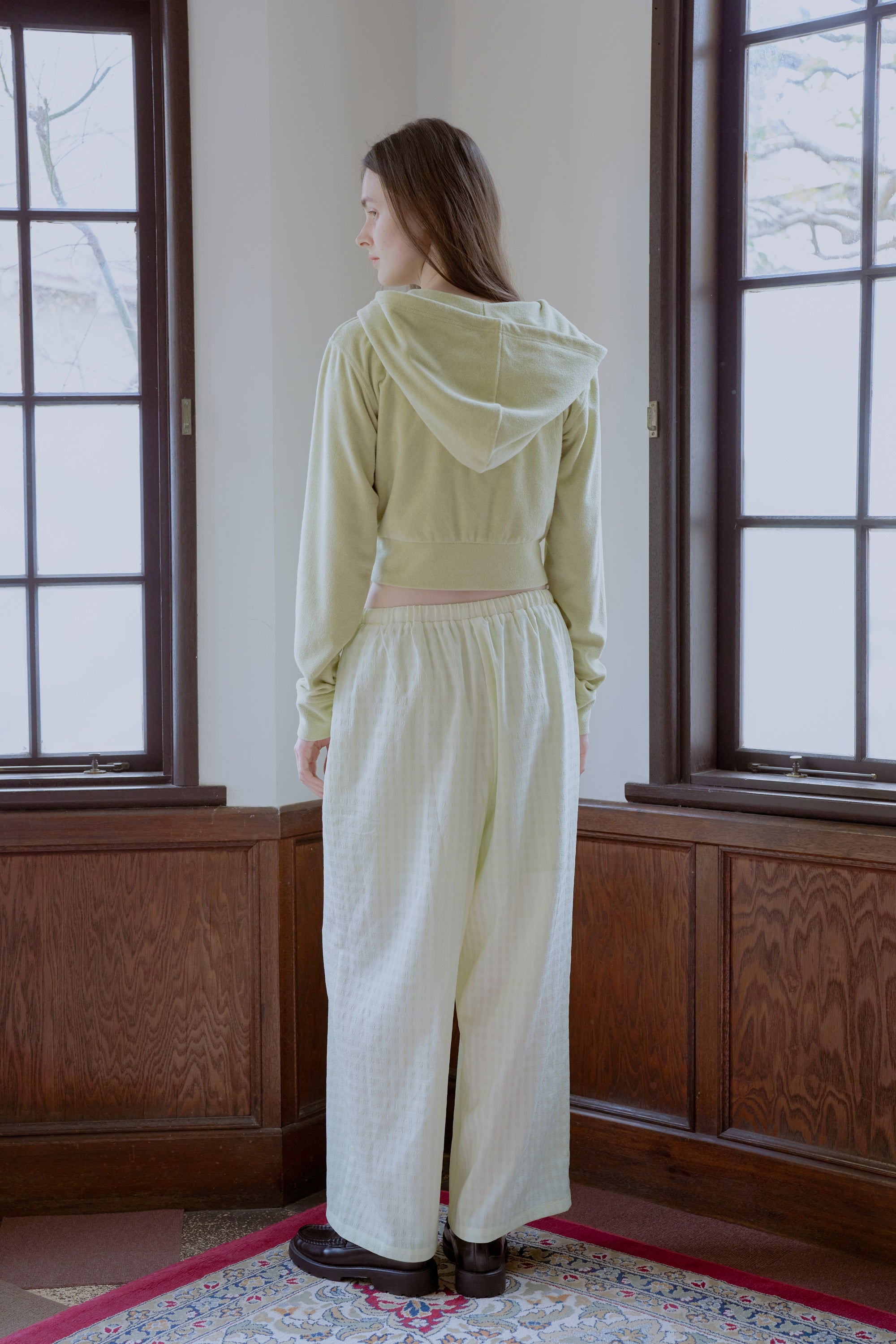 Shadow check seersucker pants / lime – PoFF公式オンラインショップ