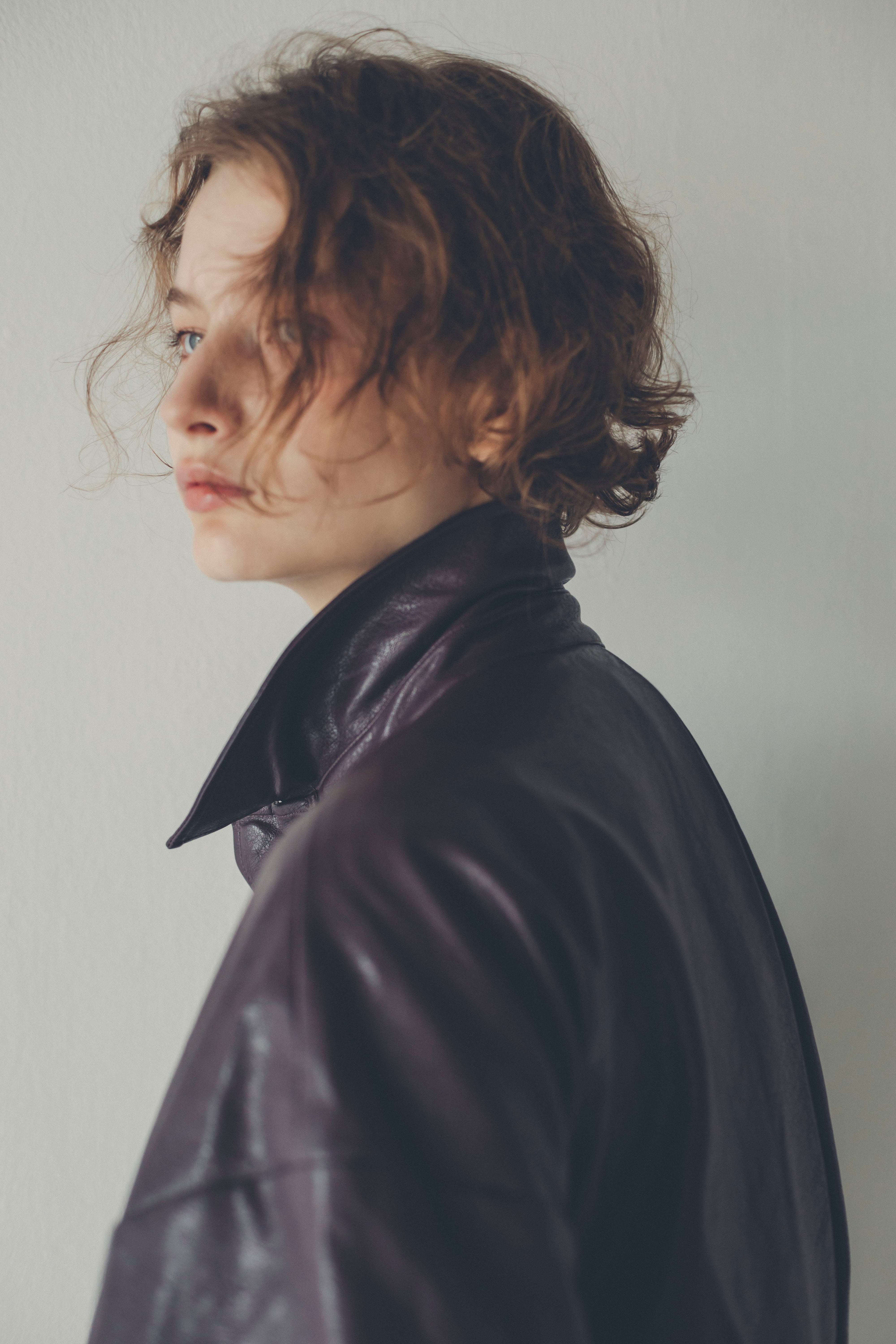 poff back leather blouson レザーブルゾン　勝田里奈 poff back leather blouson レザーブルゾン 勝田里奈