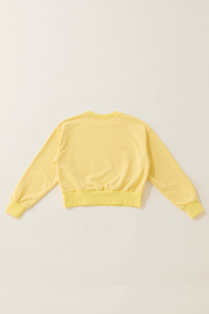 Shoulder logo pullover / yellow