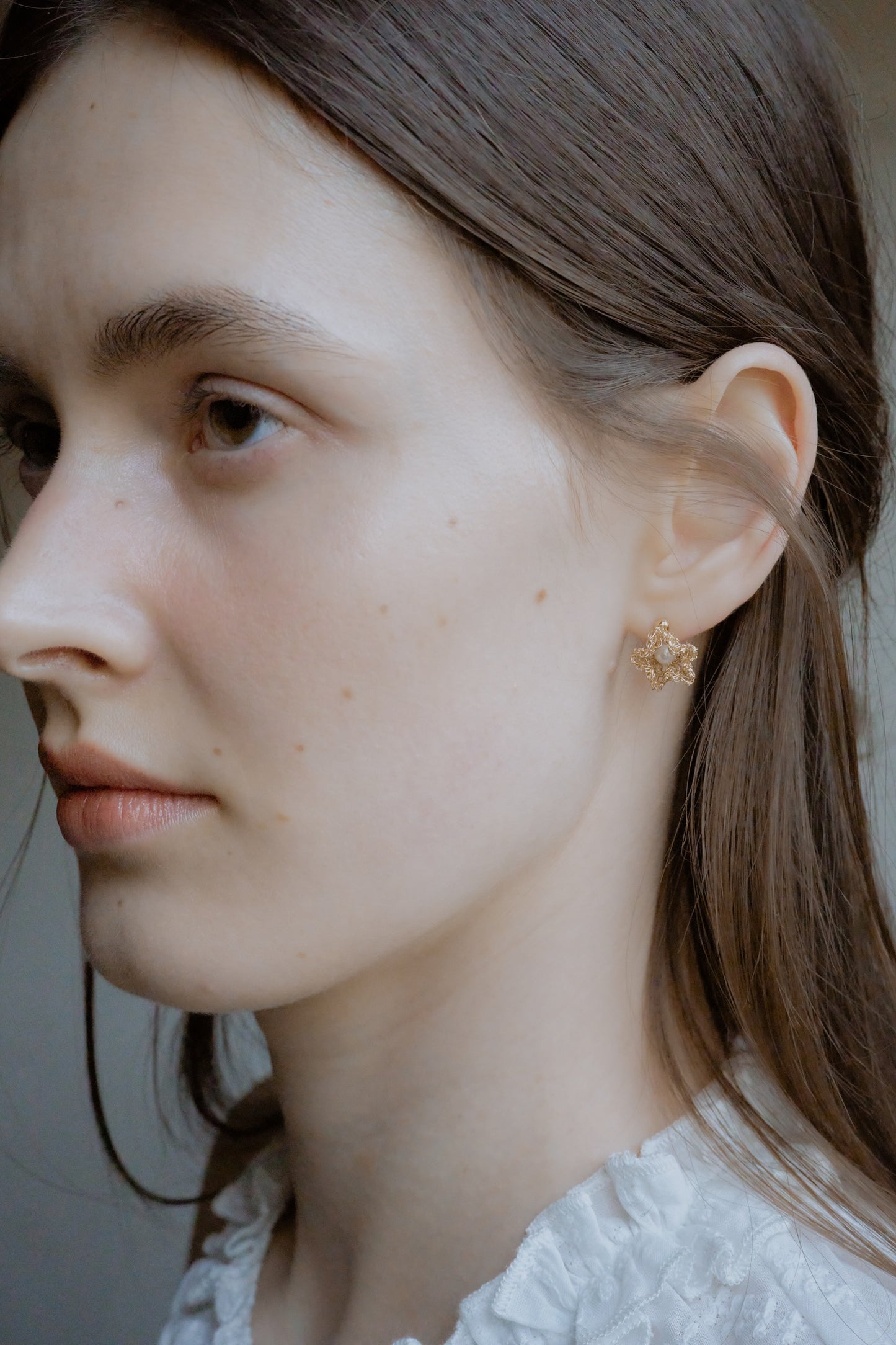 Star Flower Earrings / gold