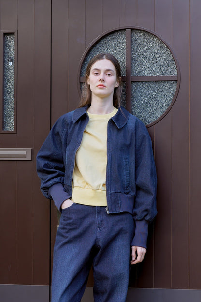 Shoulder logo pullover / yellow