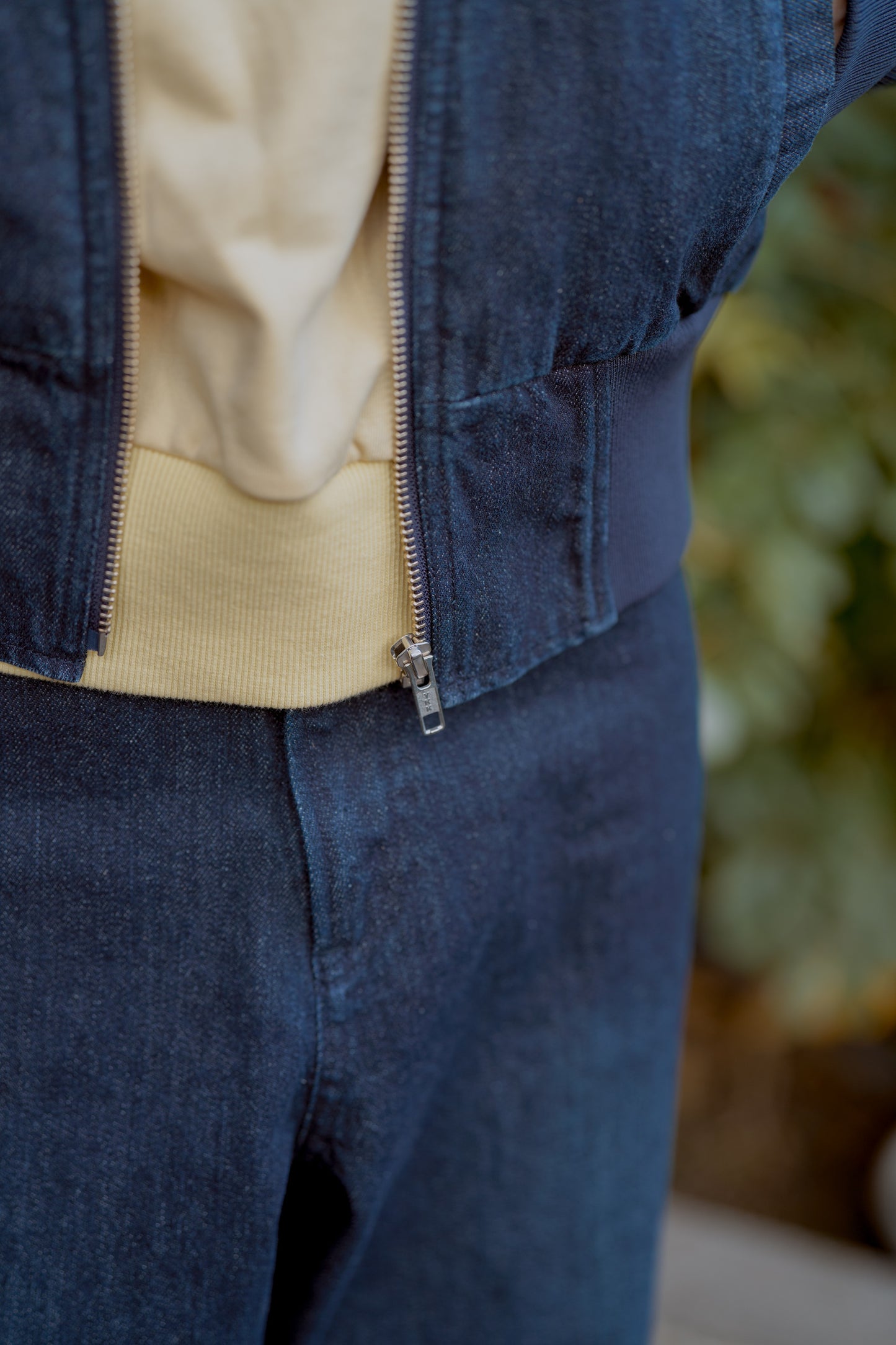 Raglan denim blouson /navy