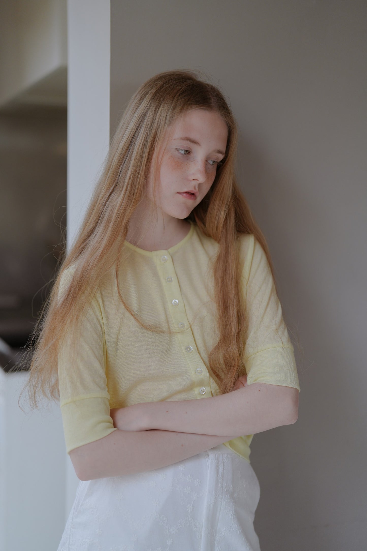 Sheer nep cardigan / Mimosa