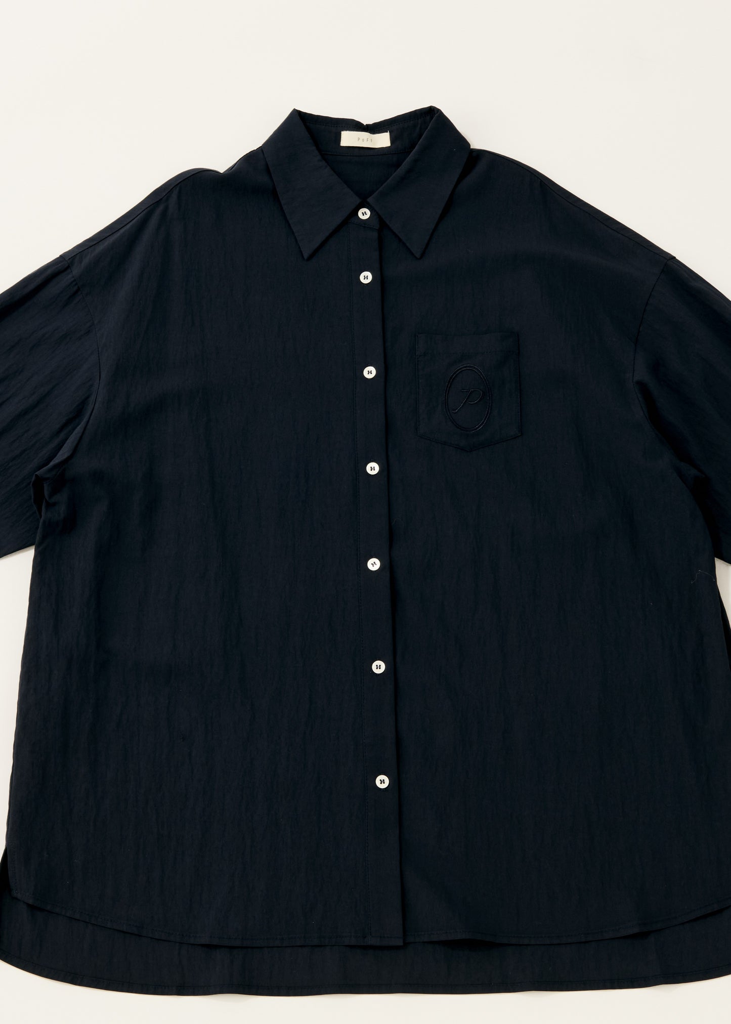 "P" Embroidery shirt/midnight