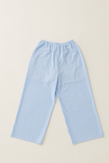 Shadow check seersucker pants / soda