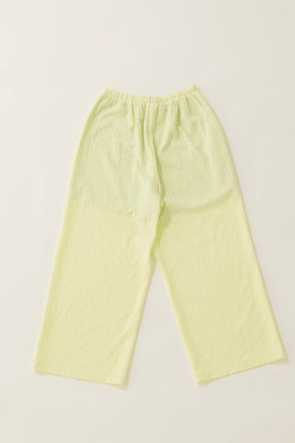 Shadow check seersucker pants / lime