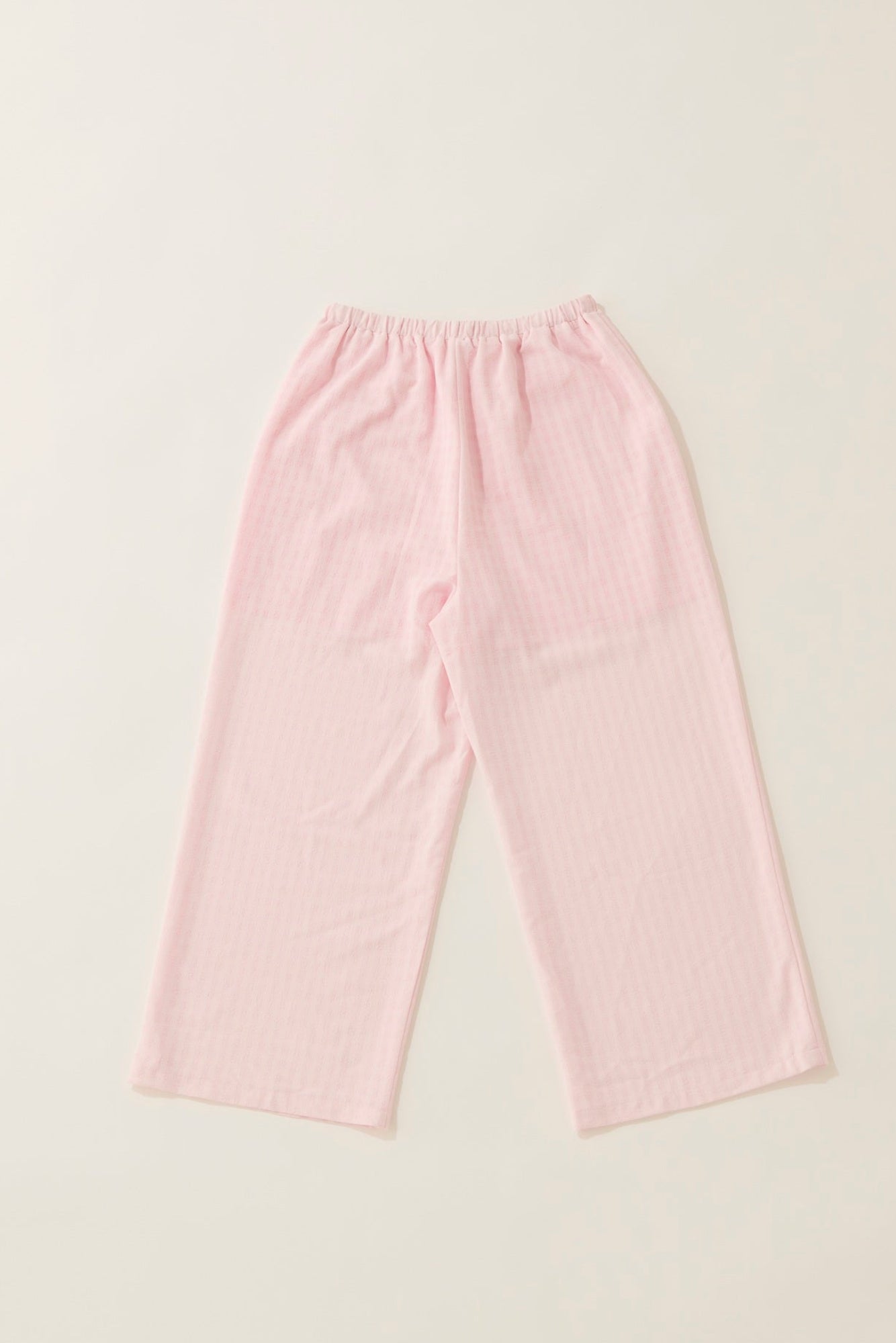Shadow check seersucker pants/peach