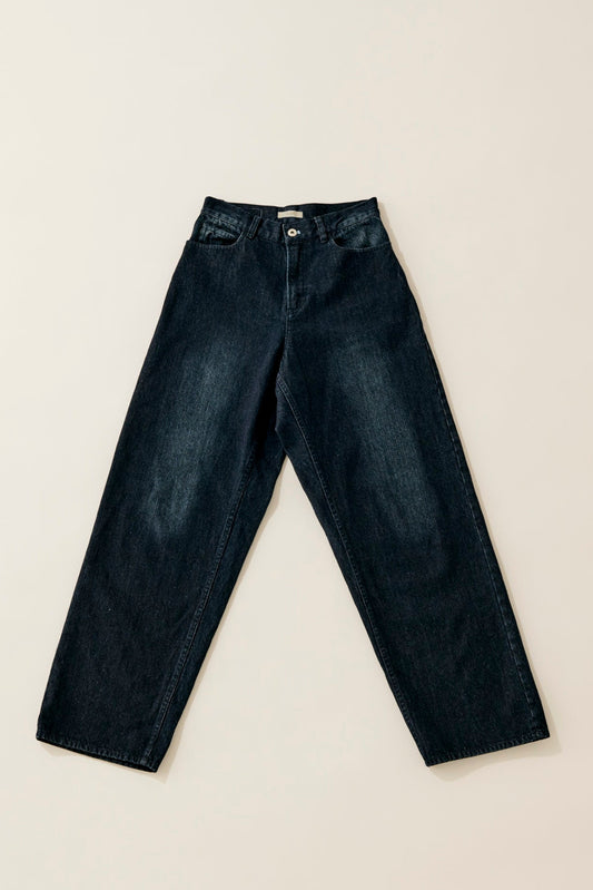 Washed  wide denim / navy