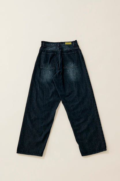 Washed  wide denim / navy