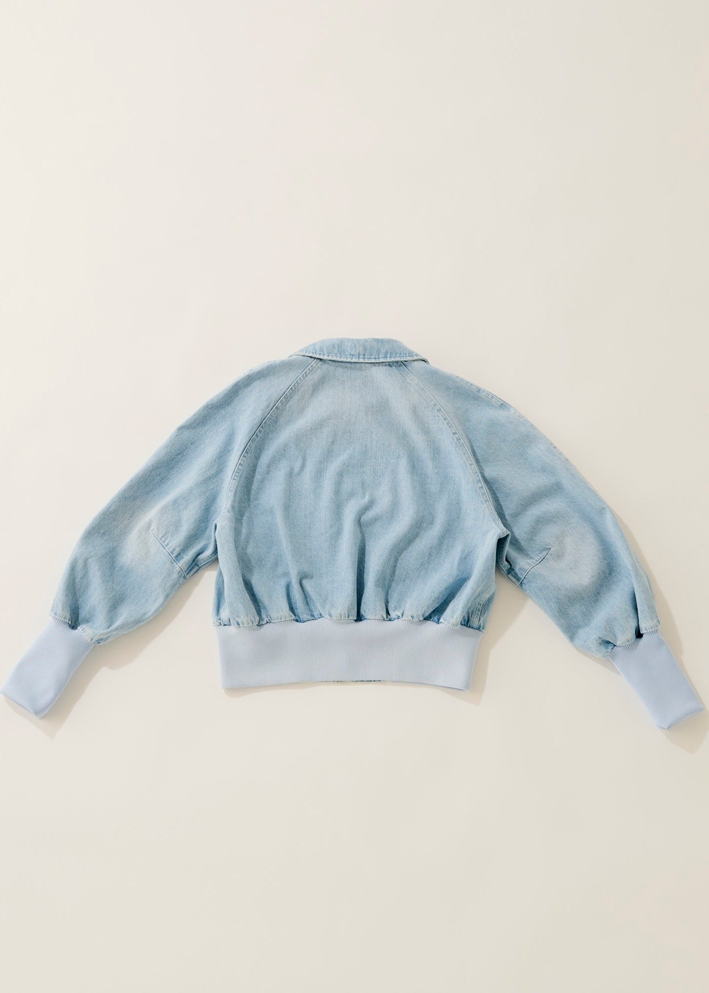 Raglan denim blouson / light blue