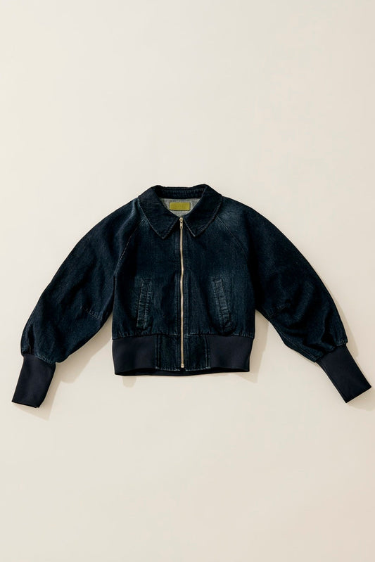 Raglan denim blouson /navy