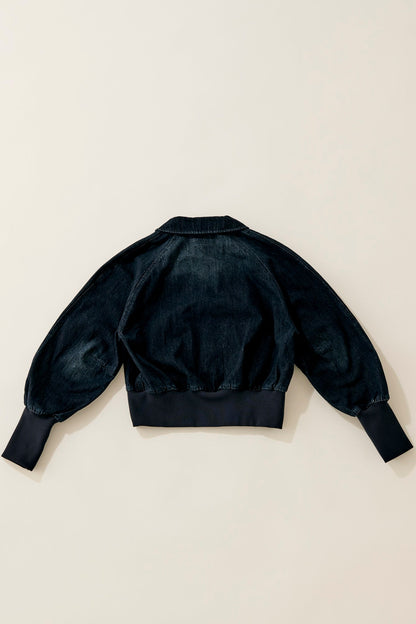 Raglan denim blouson /navy