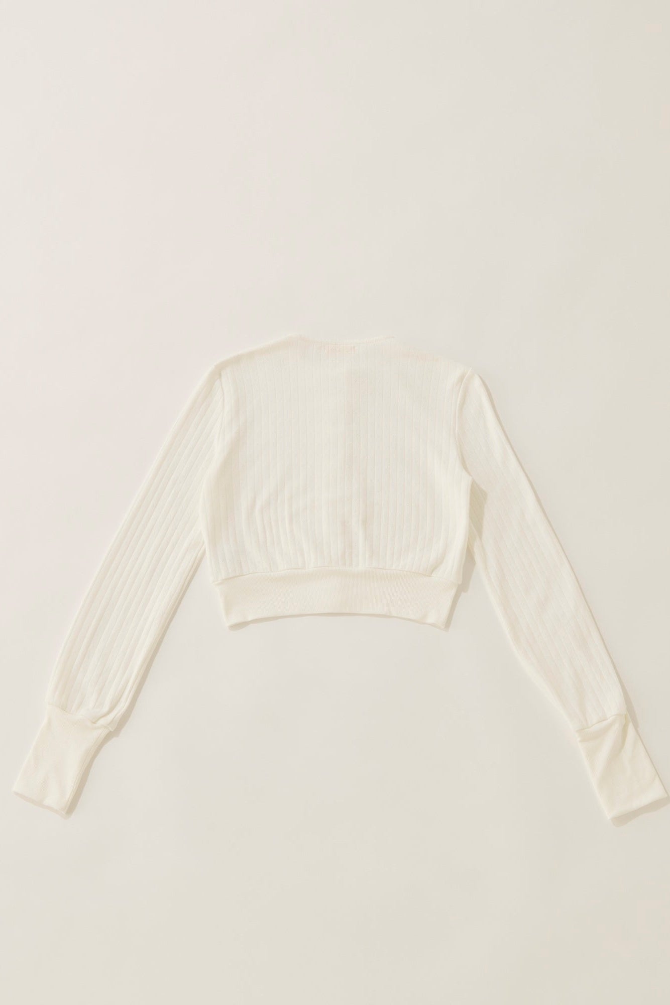 Eyelet cut cardigan / white