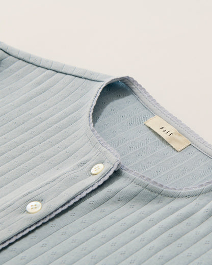 Eyelet cut cardigan / white